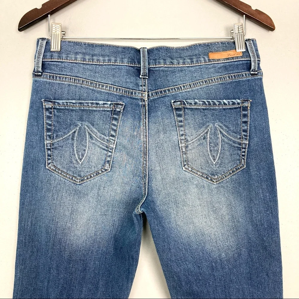 LEVEL 99 Morgan Slouchy Straight Jeans Women’s Size 26 Rhinestone Patched Denim